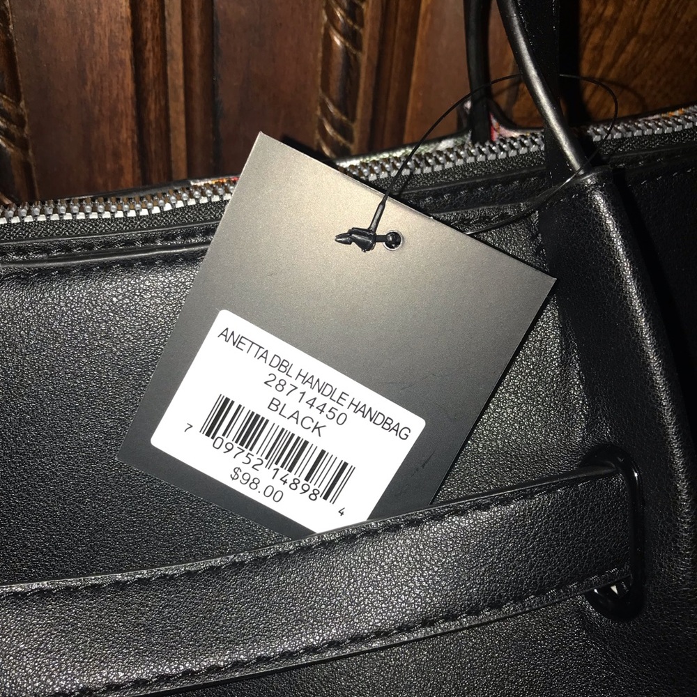 Nanette Lepore Double Handle Handbag- Black- NWT - Picture 8 of 8